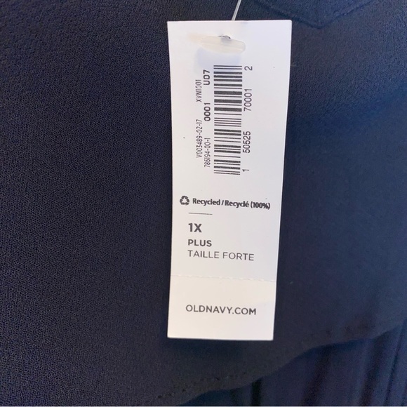 Old Navy 1X NWT Ruffled Tiered Maxi Dress Lined Black Deep V Adjustable Strap - Picture 10 of 14